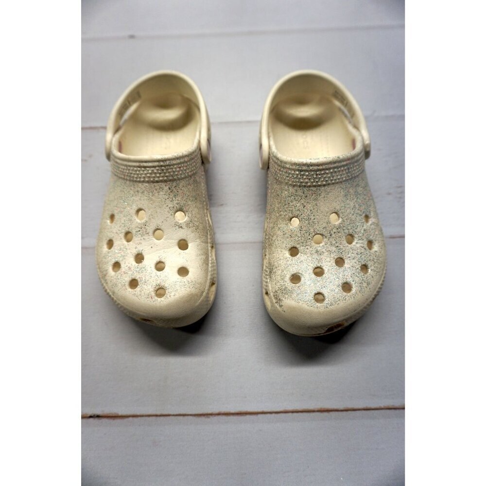Crocs Kids' Iconic Crocs Comfort Glitter Clogs - Size C13 - Picture 3 of 12